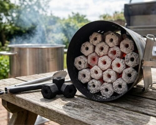 Hexagonal Coconut Charcoal Briquettes for BBQ