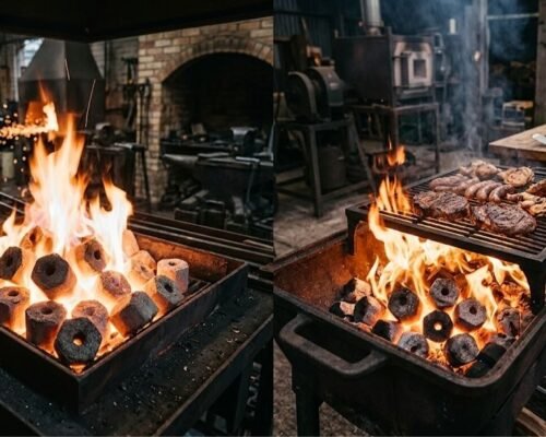 High-Density Sawdust Charcoal Briquettes for High Heat