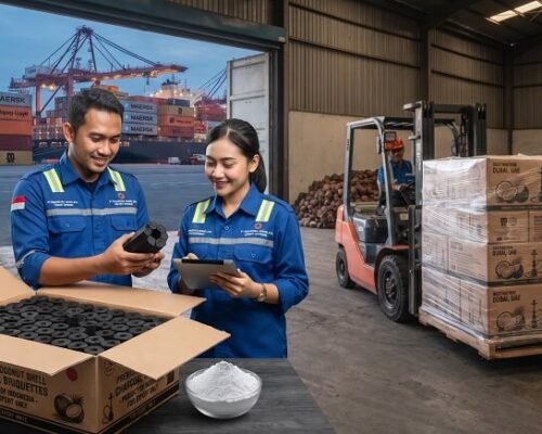 Export Quality Coconut Shell Charcoal Briquettes for Middle East and Europe